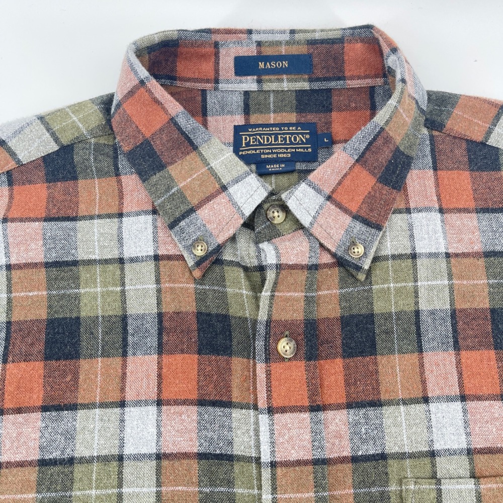 Pendleton Button Down Shirt Mens L Multicolor Pla… - image 2